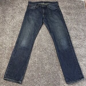 Ralph Lauren Polo Jeans Classic Fit Mens Size 32x34 Dark Blue Wash Denim Western